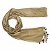 Designer Party Wear Striped Liner Stole With Colorful Fringe's - Brown Designer Party Wear Striped Liner Stole With Colorful Fringe's - Brown
